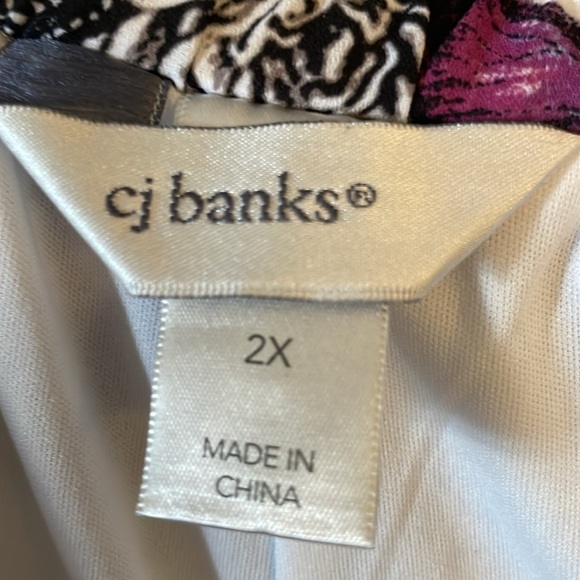 CJ Banks Flowy Floral Butterfly Print Skirt 2X Lavenders, White Waist 21 1/2” … - Picture 4 of 8